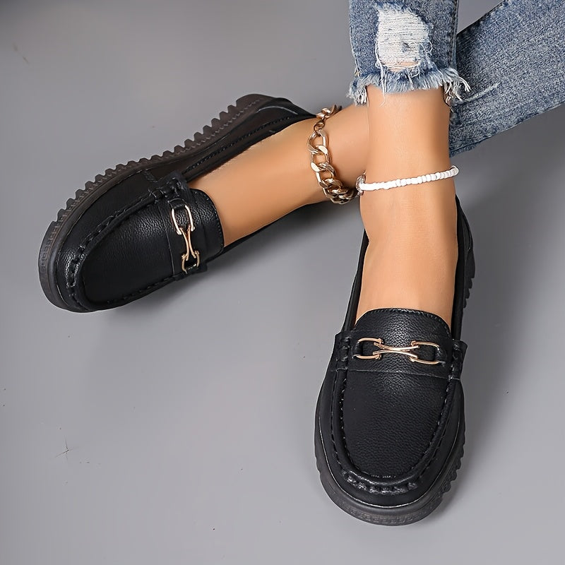 Women's Slip-On Loafers Synthetic Flat Shoes Non-Slip All-Season