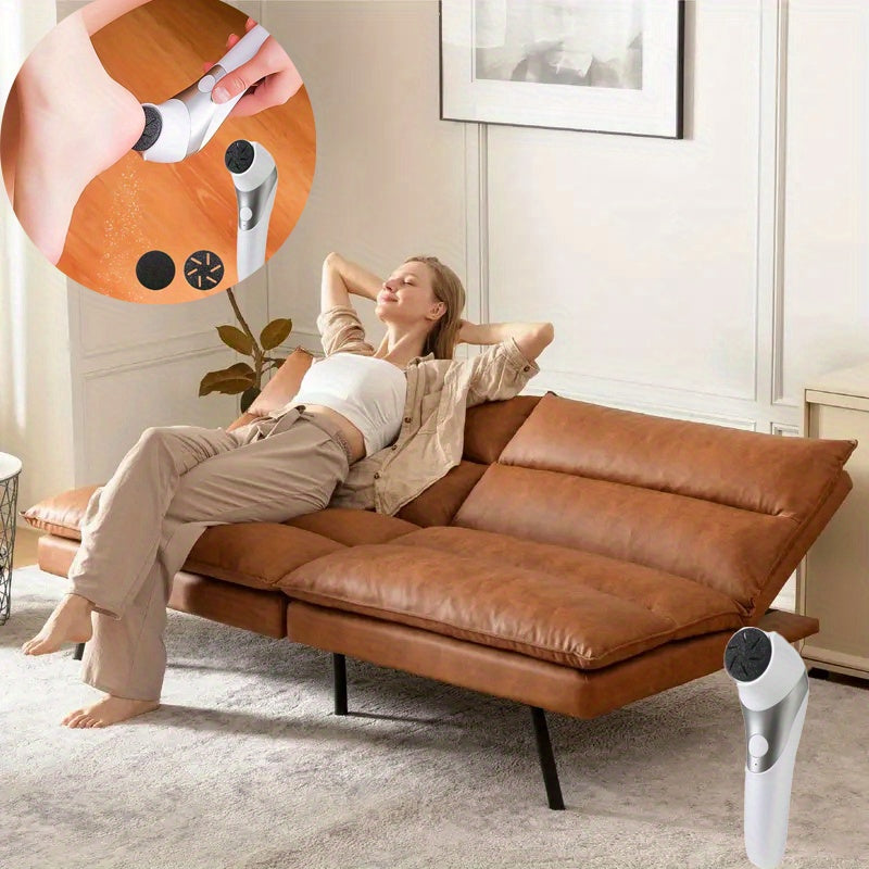 Rechargeable Electric Foot Scrubber with Two-Level Force Adjustment for Dead Skin and Calluses