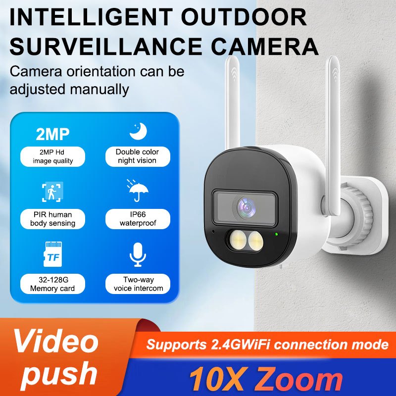Wireless Outdoor Security Camera HD 1080p WiFi Night Vision Motion Detection