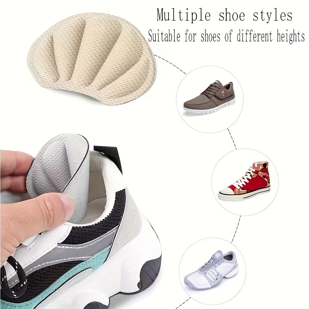 Memory Foam Heel Cushion Pads 4 Pcs Shoe Fitting Inserts Anti-Slip Blister
