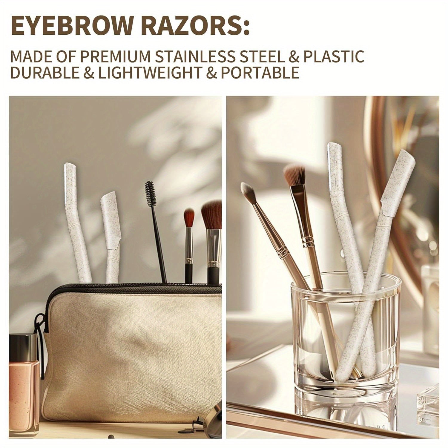 Rasuradoras de cejas, herramienta para depilación facial y exfoliación, paquete de 6