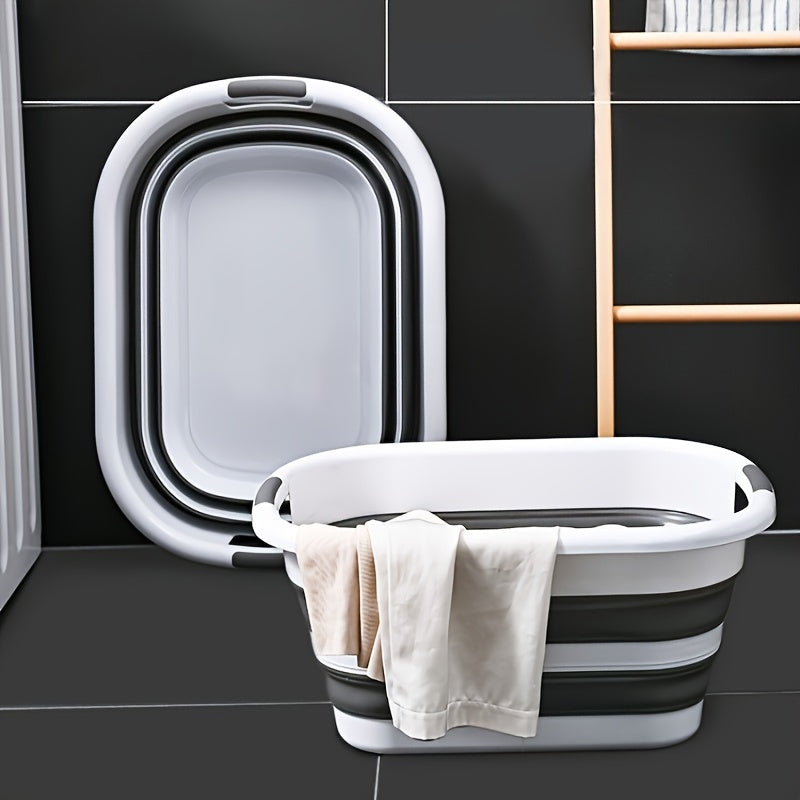 Foldable Pet Bath Tub with Laundry Storage for Dogs and Travel