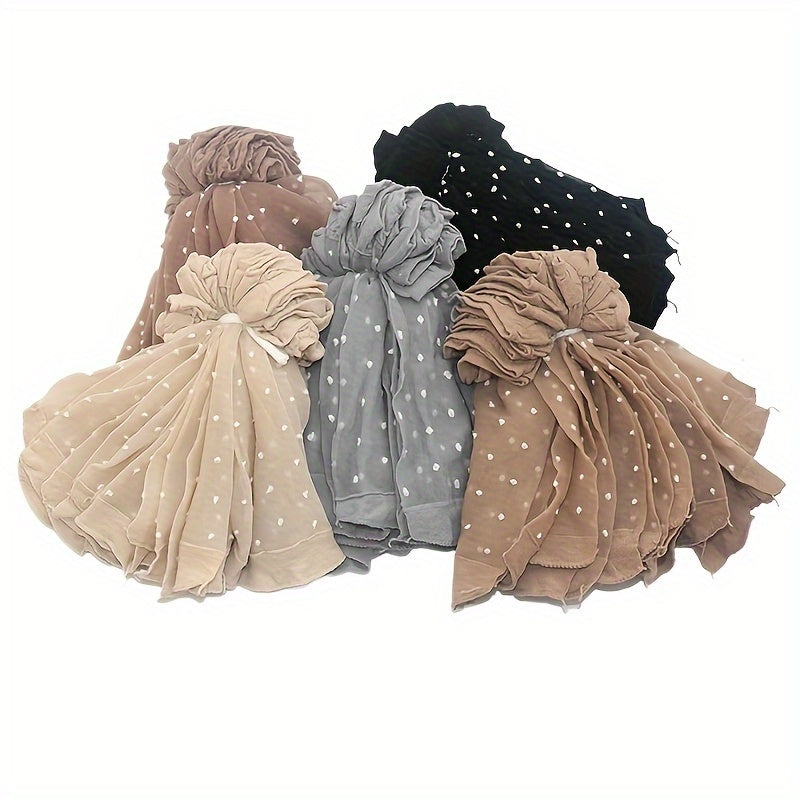 Yoz uchun teri nuqta dizayni bilan 10 juft ayollar uchun shaffof yupqa paypoq