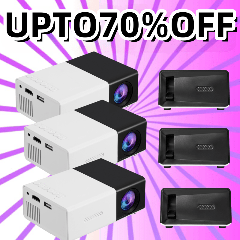 Proyector HD compacto para entretenimiento en el hogar, configuración sencilla, alimentado por USB