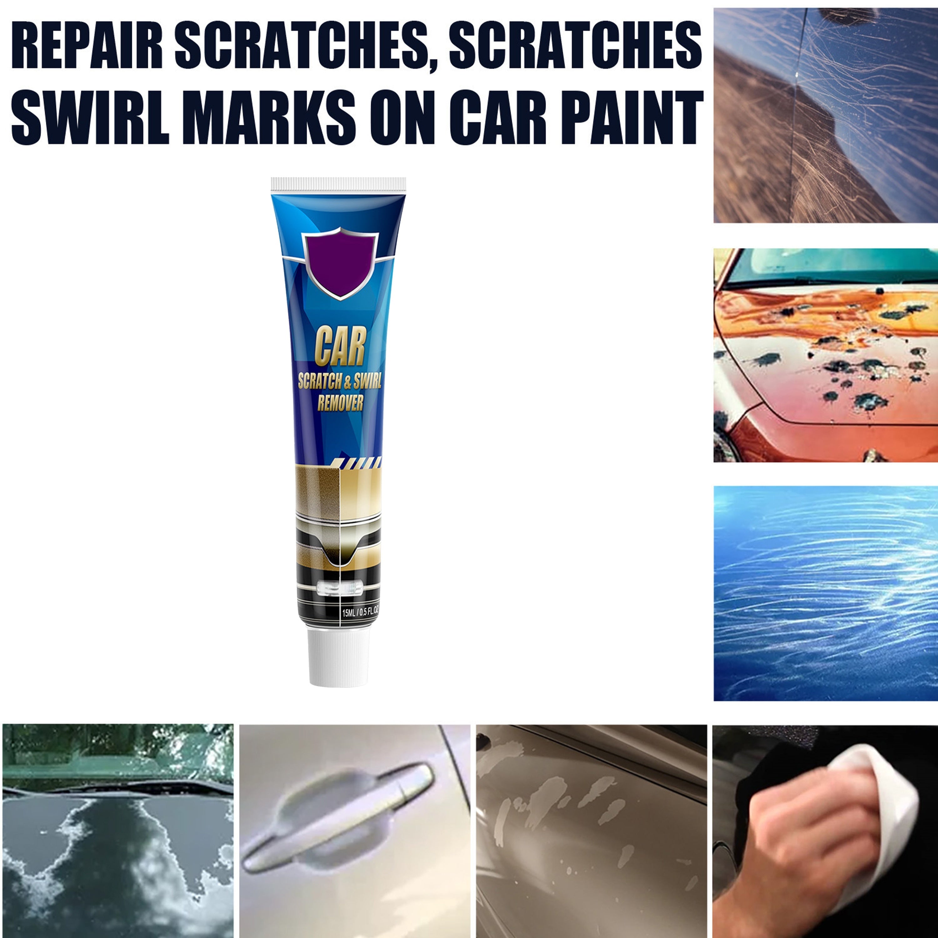 Воск для удаления царапин на автомобиле для всех цветов, легкое нанесение, восстановление краски, 1 шт.