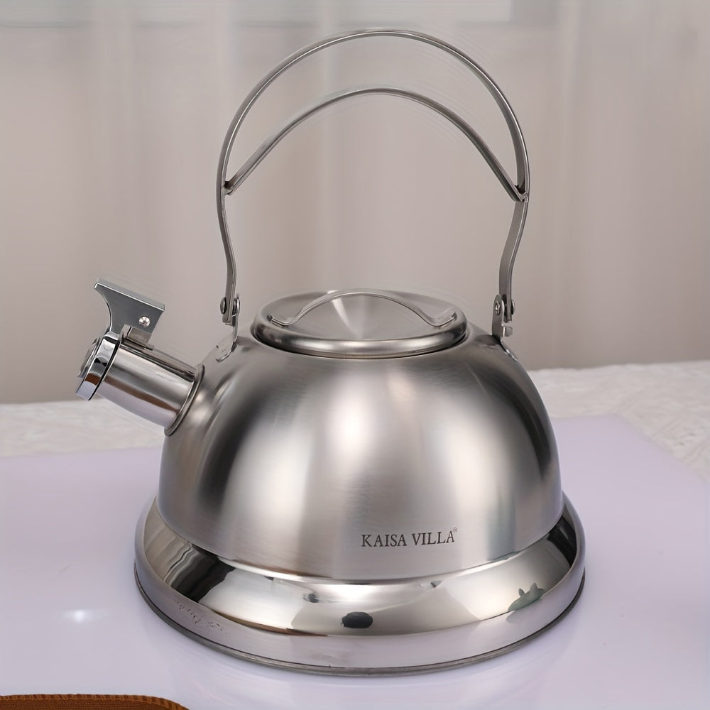 Stainless Steel Whistle Kettle 3L for Gas and Electric Stoves No Electricity Needed