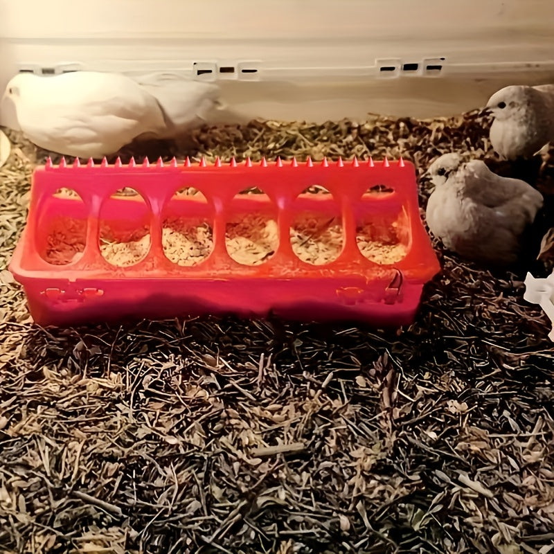 Plastic Chicken Breeding Feeder with Anti-spray Trough for Quail Pigeons