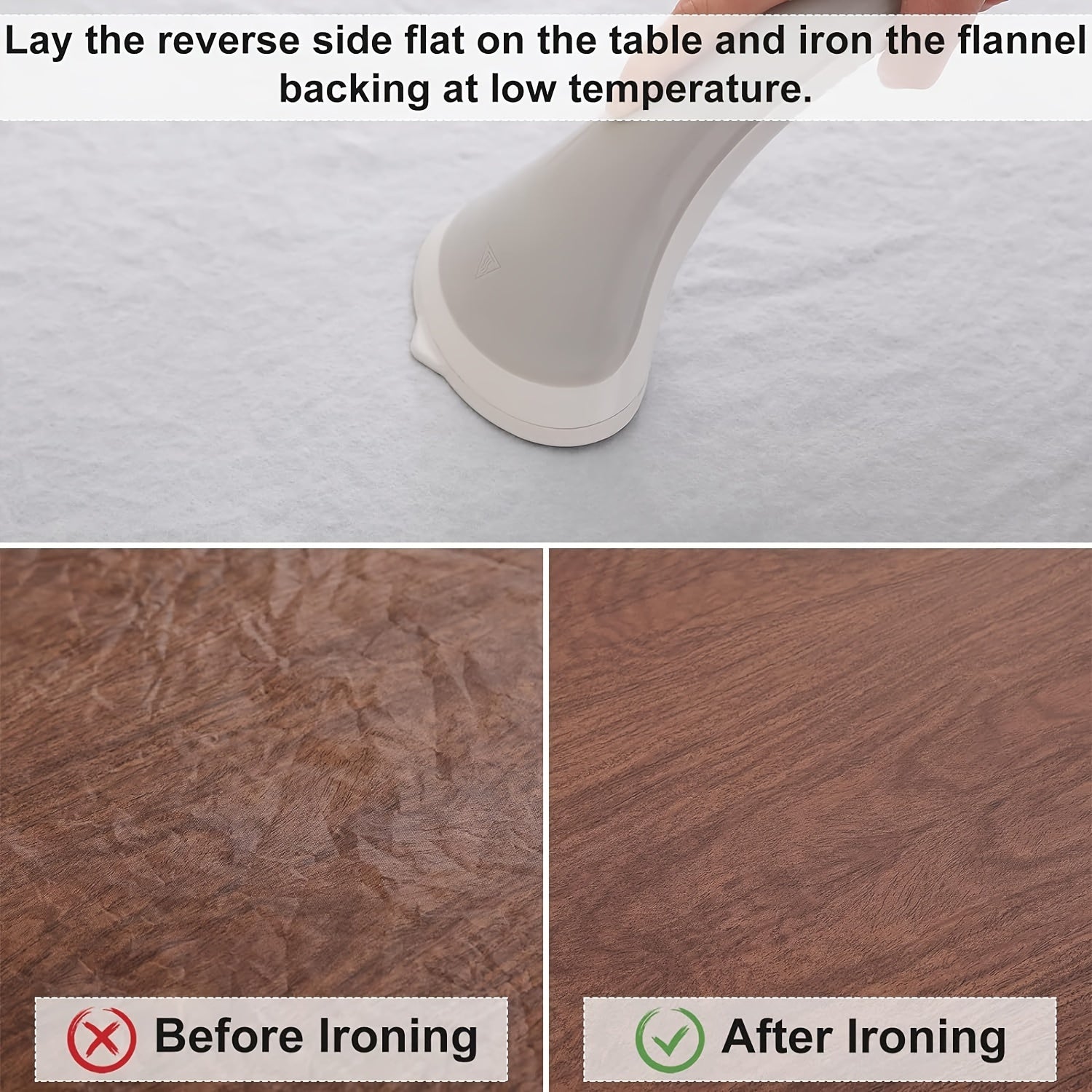 Vinyl Tablecloth with Wood Grain Design Waterproof Elastic Fit for Indoor Outdoor Dining