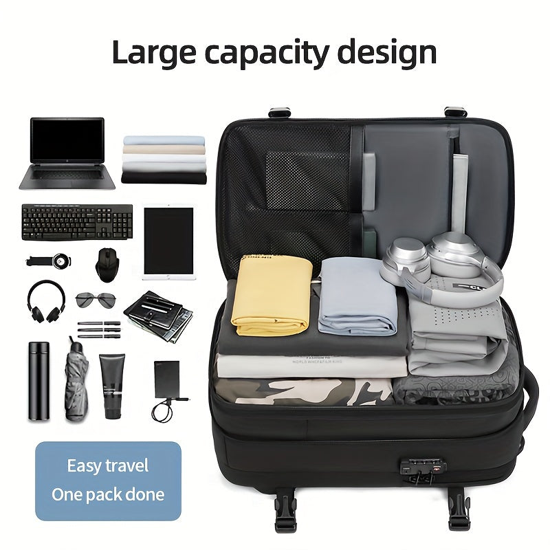 17-dyuymli anti-zaqirovchi noutbuk sumkasi, suv o'tkazmaydigan Oxford, sayohat, biznes, maktab uchun kengaytiriladigan