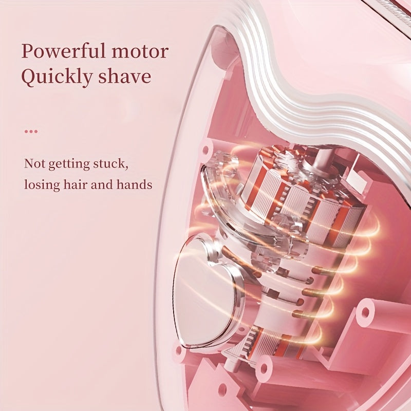 Electric shaver for bikini line face leg underarm wet dry wireless USB charging portable