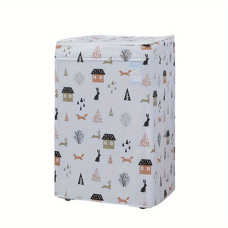 Universal PEVA Waterproof Washing Machine Dust Cover Thick Flip-Top Protective