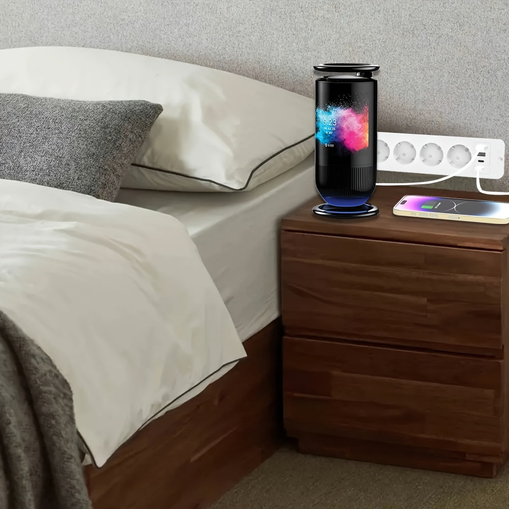 Regleta de corriente europea 8 en 1 con 4 puertos USB y 4 tomas de corriente AC, cable de 179.83 cm