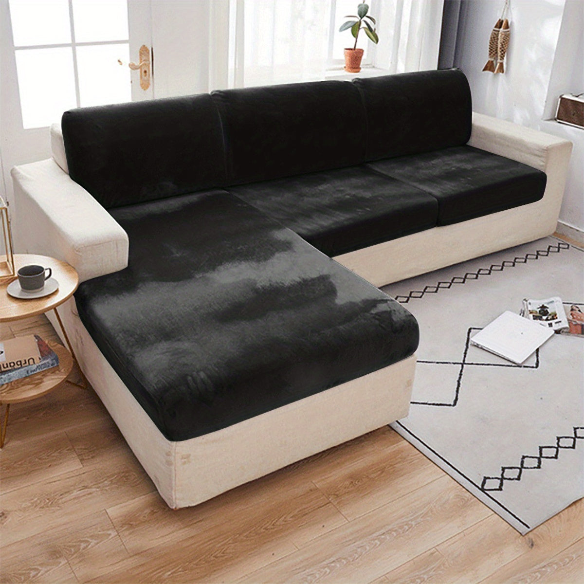 Кросс-бодерная европейская стильная наволочка из бархата серебристого лиса, утолщенная и эластичная с веревочным закрытием.