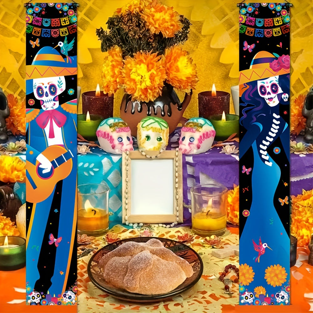 Halloween pivo festivalini nishonlash uchun porchangizni bayramona osma bayroqlar bilan bezang.