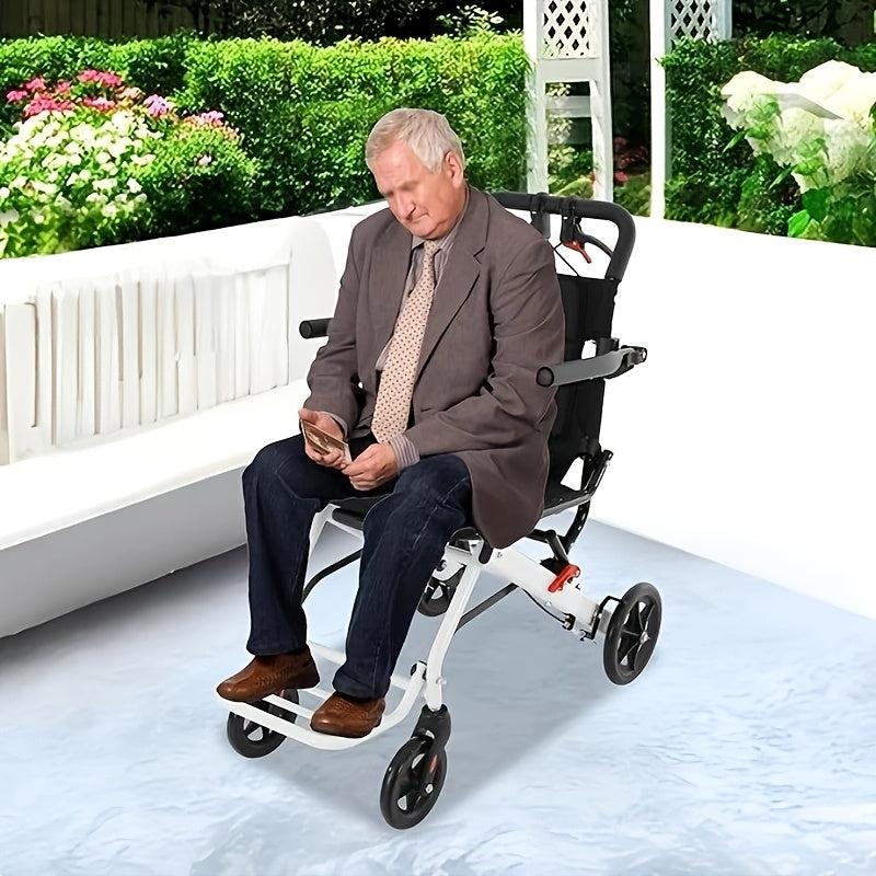 Lightweight Carbon Wheelchair with Linear Pull Brakes and Shelves