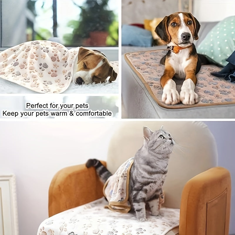 3-Pack Pet Blankets Soft Stain-Resistant Polyester Machine Washable for All Dog Sizes