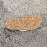 Ayollar uchun bej bohemiya sandallari tekis ochiq barmoqli kundalik poyabzal