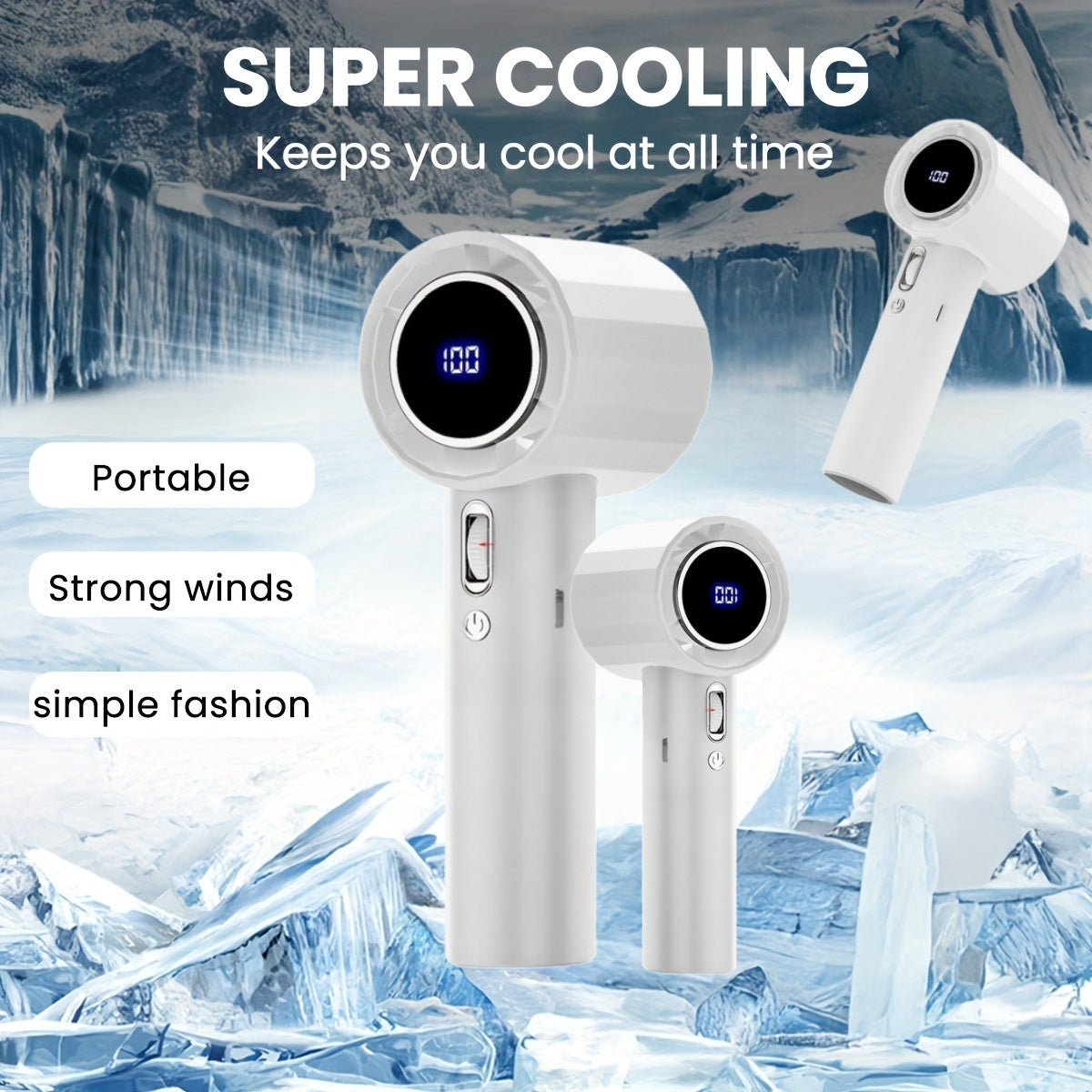 Ручной охлаждающий вентилятор Портативный электрический вентилятор для путешествий и кемпинга Многофункциональные настройки