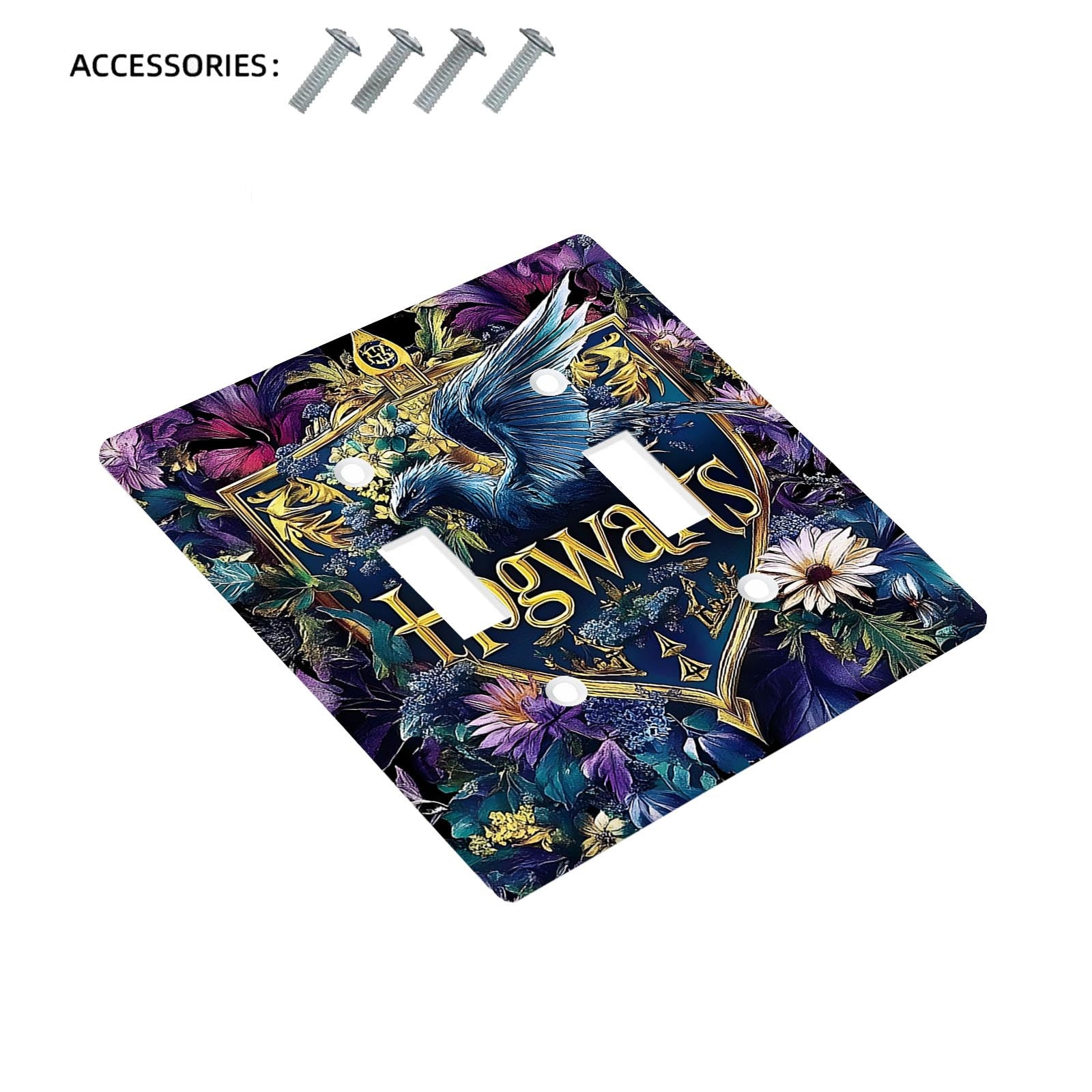 Eagle Emblem Switch Cover for 1-Gang or 2-Gang Switches Gold Accents Easy Install