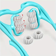 Pink Ergonomic 6-Ball Trigger Point Massager for Full Body Relaxation Portable Handheld Shoulder Massage Tool