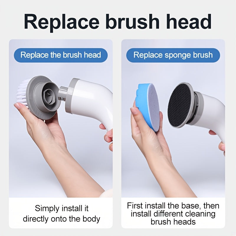 Rechargeable Electric Cleaning Brush with Telescopic Handle for Home Use