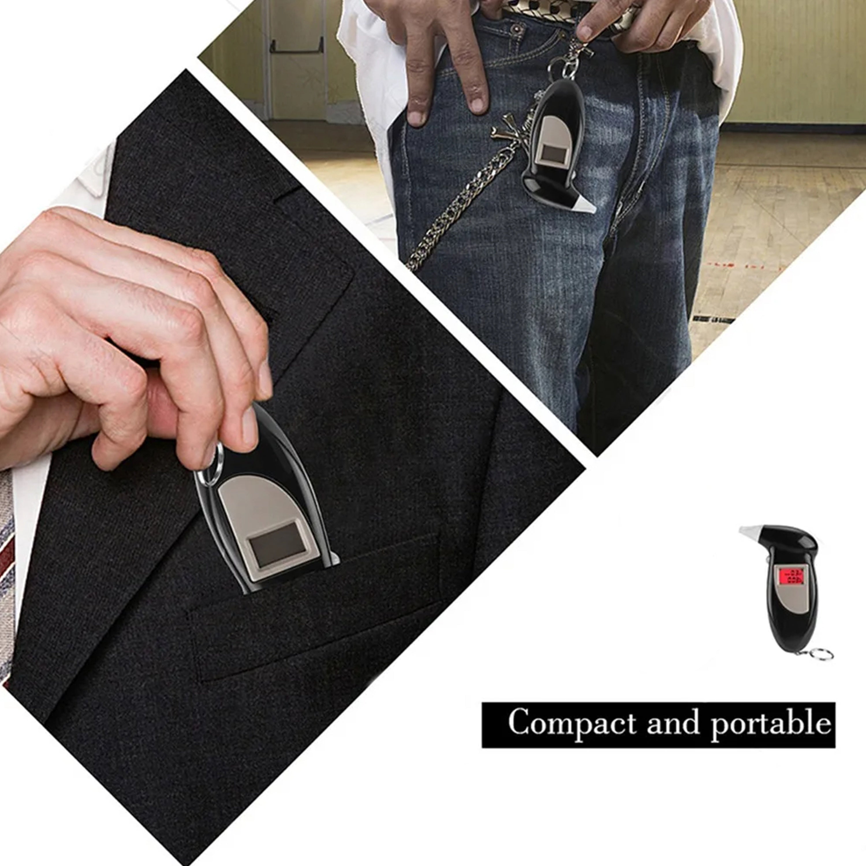 Portable Digital Alcohol Tester with Backlight for Post-Driving Analysis