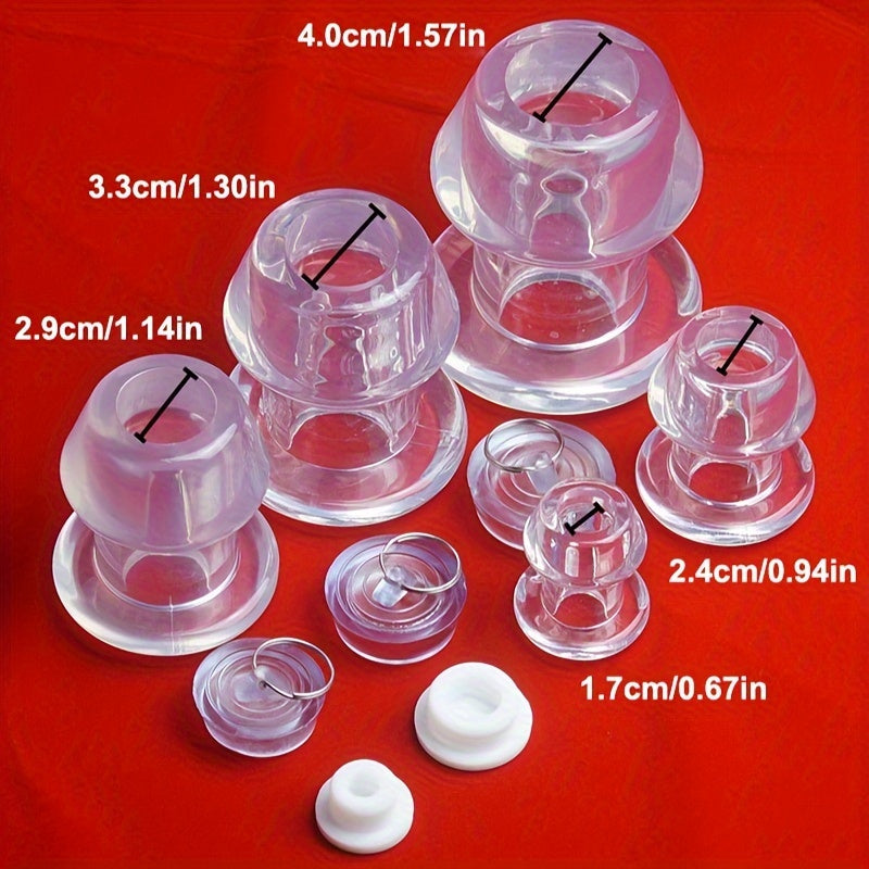 Unisex Silicone Hollow Anal Plug Tunnel Butt Plug Stretching Sex Toy