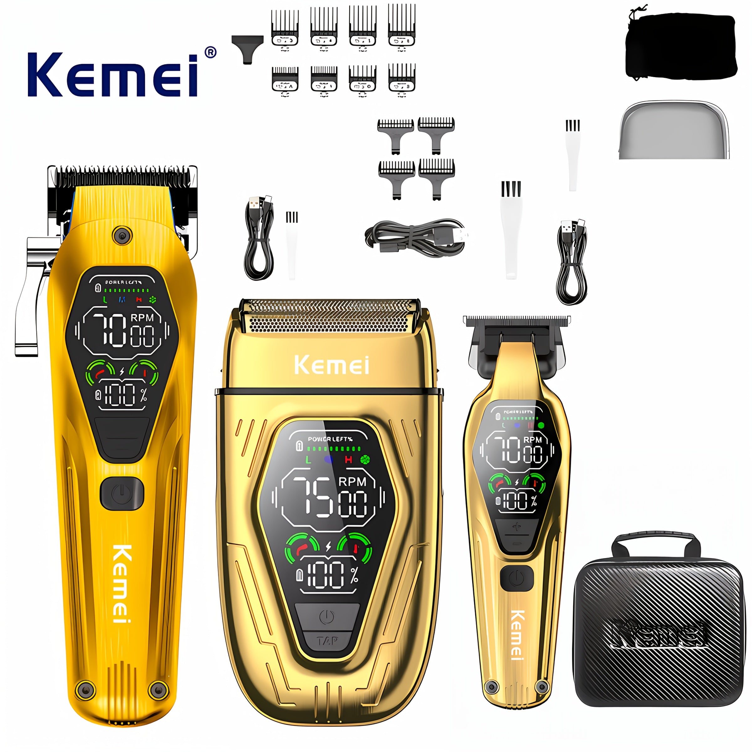 Профессиональный набор для стрижки волос с возвратно-поступательной бритвой, масляной головкой машинки для стрижки и большой дисплейной машинкой для стрижки, отличный подарок.