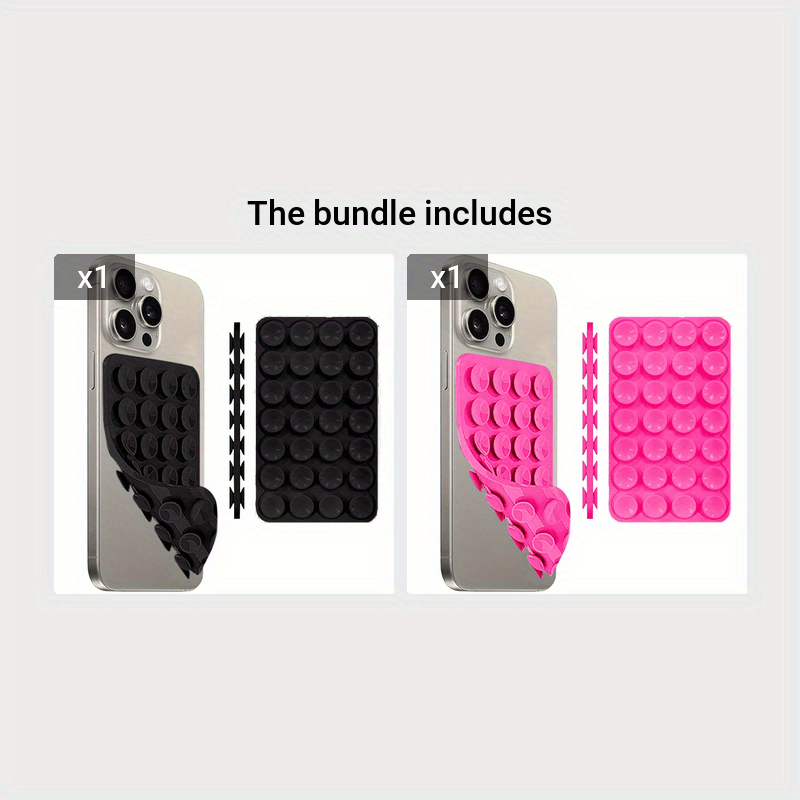 Multi-Functional Silicone Phone Grip with Double-Sided Suction for iPhone and Android