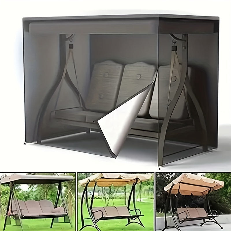 Heavy Duty Outdoor Swing Cover for 2/3 Seat Patio Furniture Waterproof Oxford Cloth Black