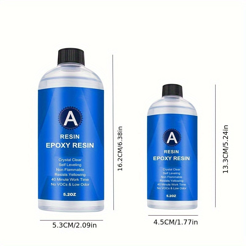 Clear Epoxy Resin Kit 16.6oz 10.4oz Fast Cure Heat Resistant for Crafts Jewelry Wood