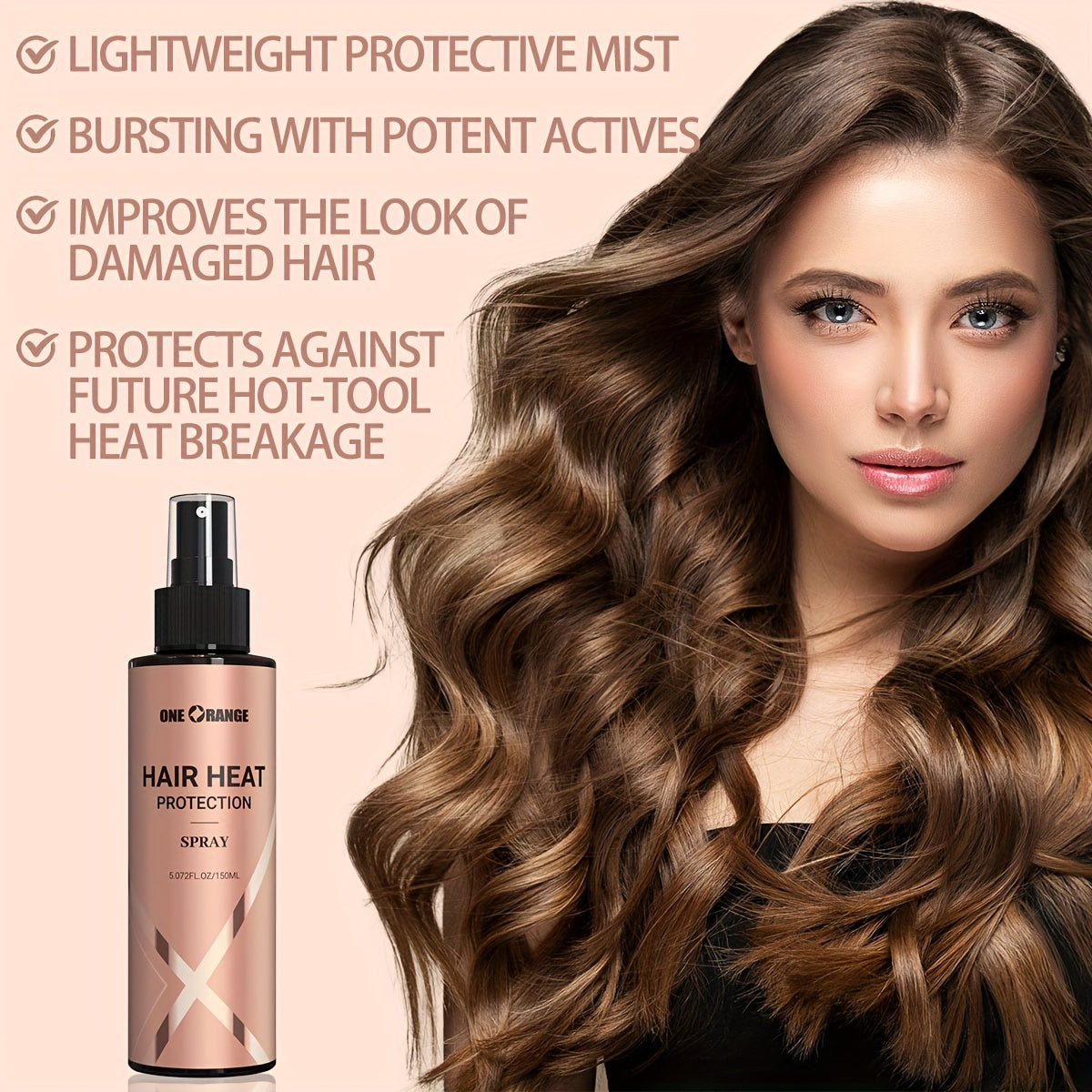 150ml Hair Heat Protection Spray with Keratin for Moisture and Elasticity
