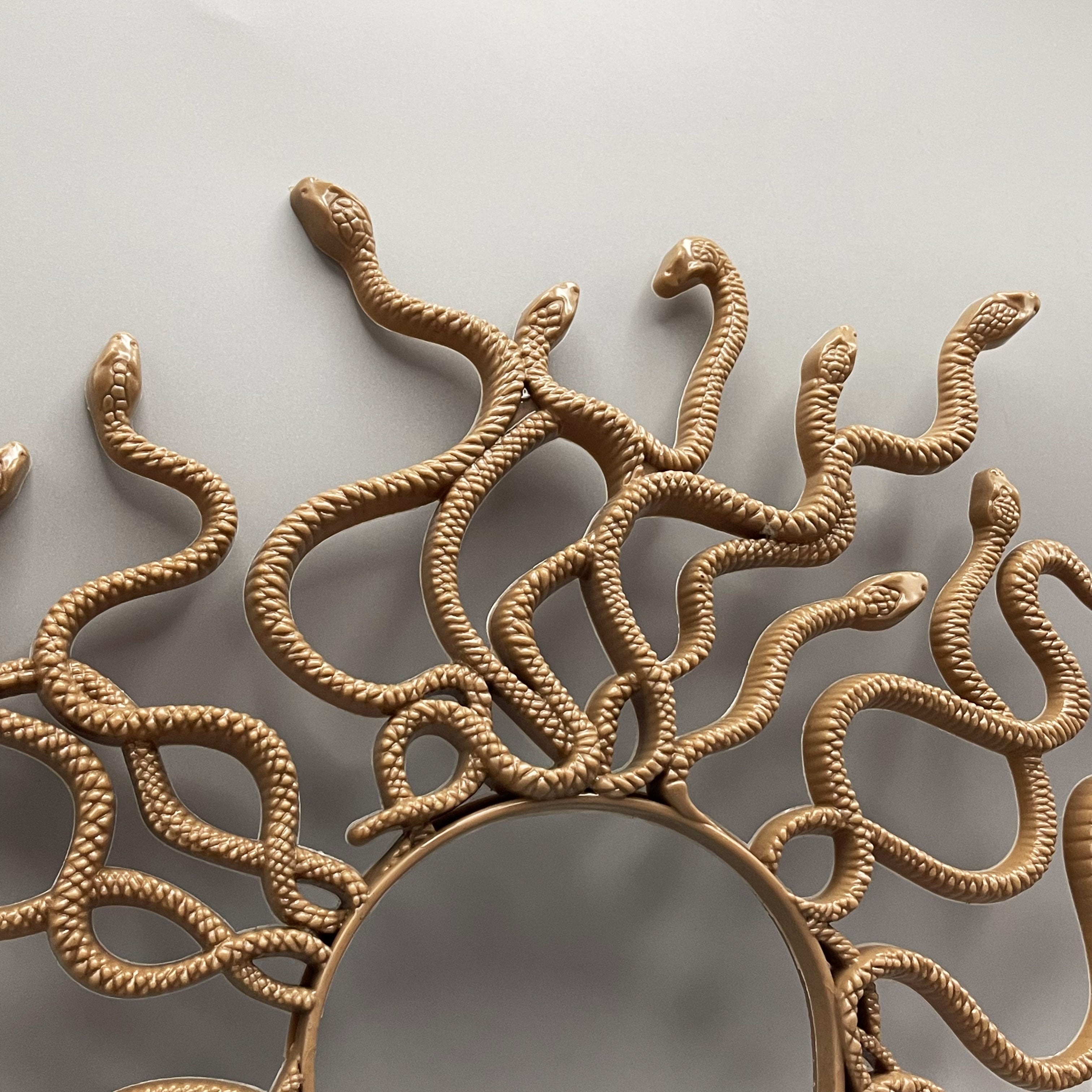 Medusa Snake Headpiece Plastic Costume Accessory for Halloween and Christmas Parties