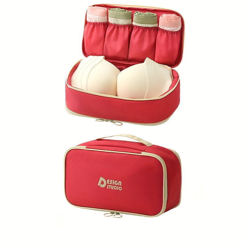 Bolsa organizadora de viaje 3 en 1 de gran capacidad de poliéster para ropa interior, calcetines y accesorios