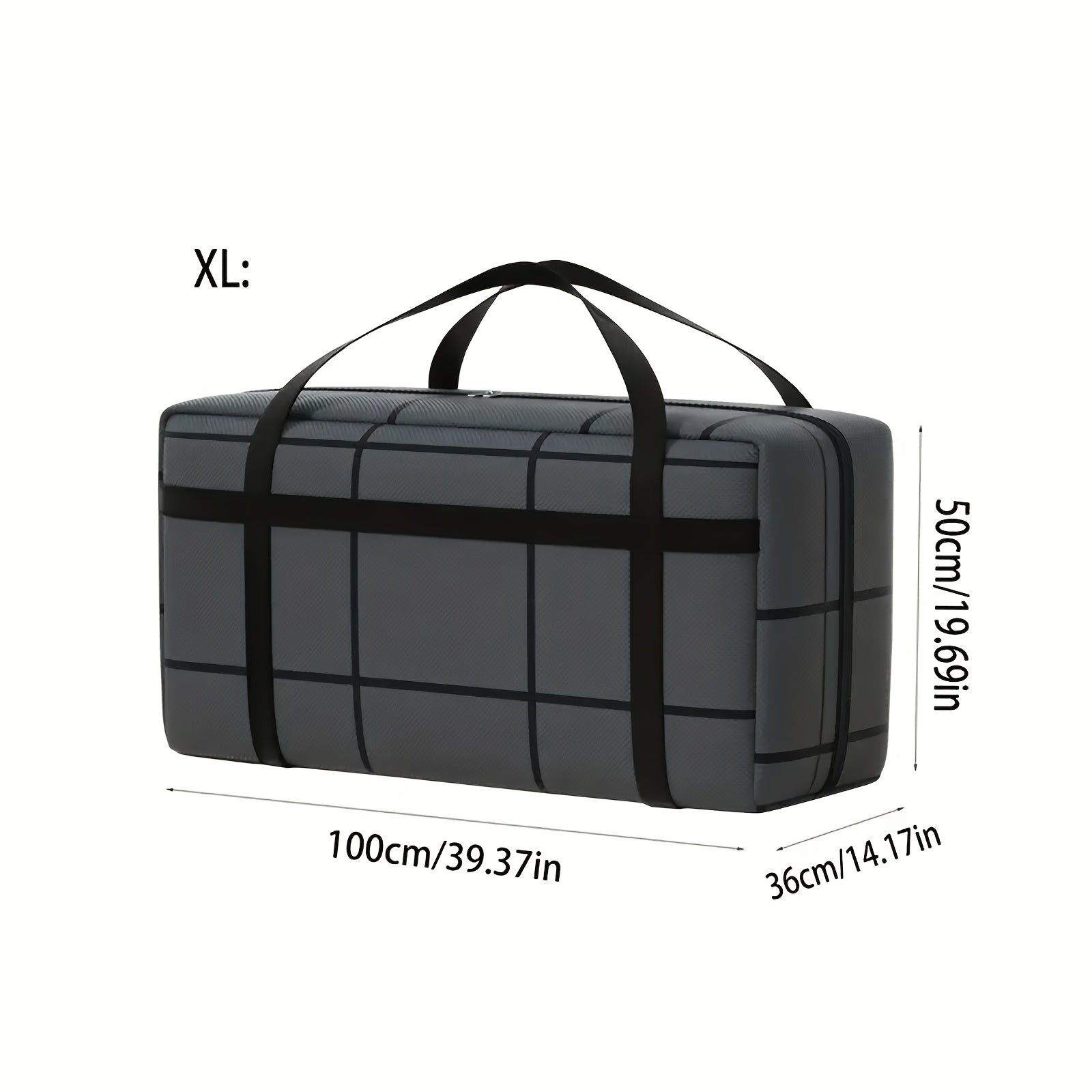 Light Gray Foldable Storage Bag for Quilts Clothing and Belongings