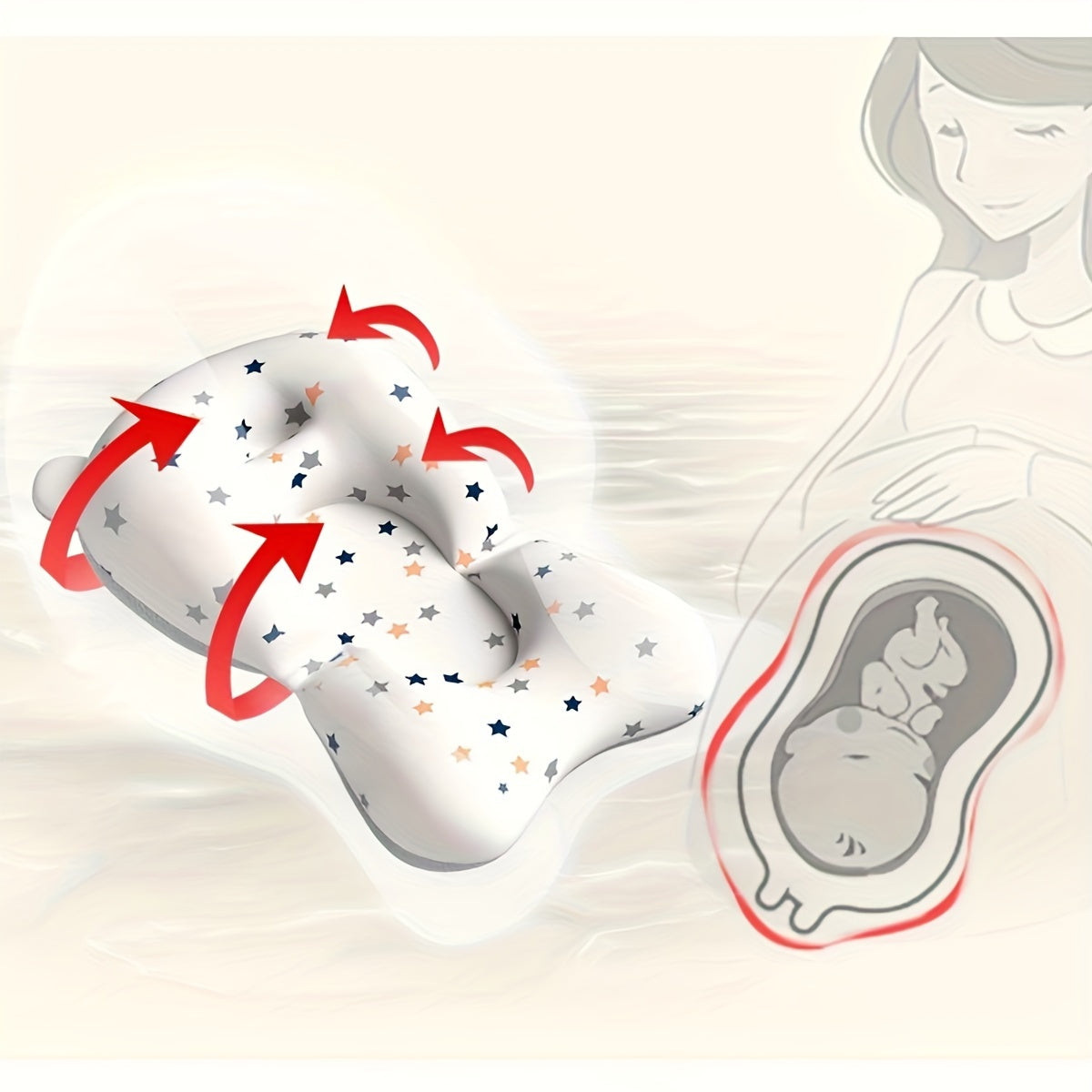 Мягкий полиэстерный нескользящий подкладка для сиденья для купания малышей и детей, ремень безопасности