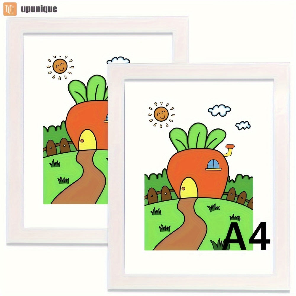 8x10 Художественная рамка в черном/белом/светлом древесном цвете для школьных работ и портфолио - отличный подарок на выпускные, праздники - декор стен для мальчиков