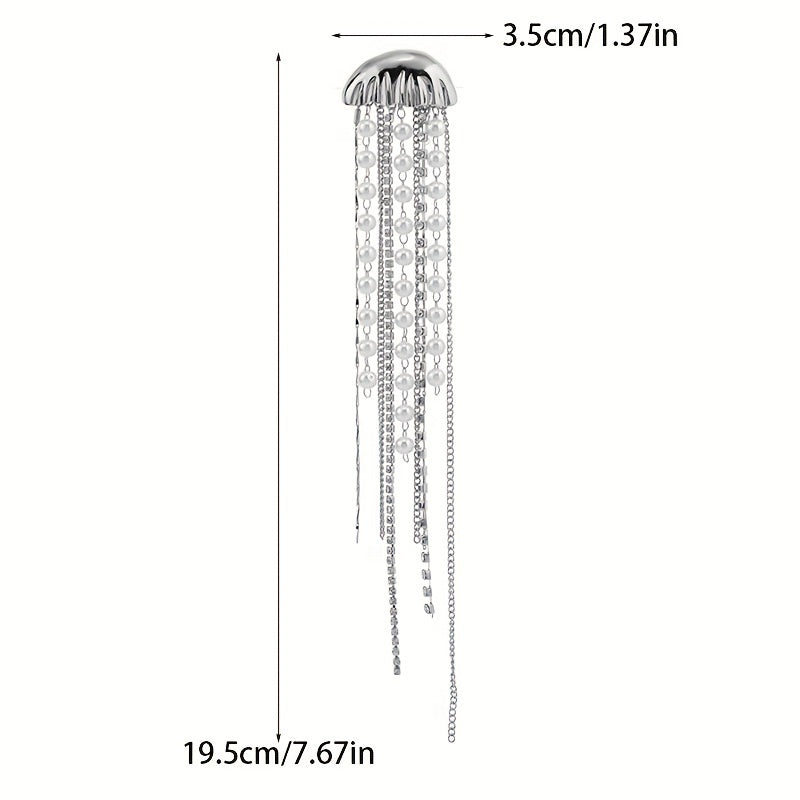 Women's Rhinestone Jellyfish Brooch Pin Elegant Jewelry Accessory