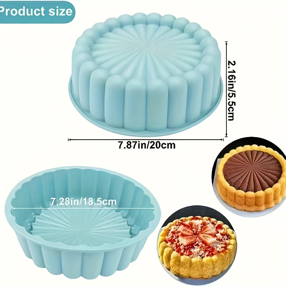 Multi-Purpose 19.99cm Silicone Cake Mold Nonstick for Baking and Celebrations