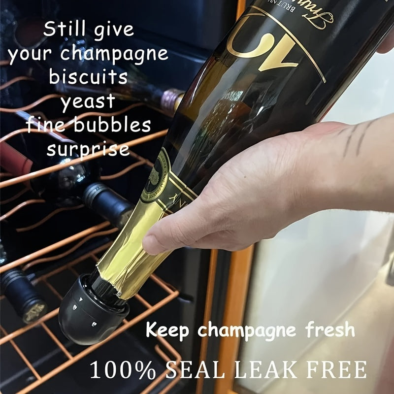 1 dona Universal vino va shampan shishasi to'plagichi, yangilanishni saqlash uchun vakuum muhrli silikon qopqoq, qayta ishlatiladigan bar aksessuar.
