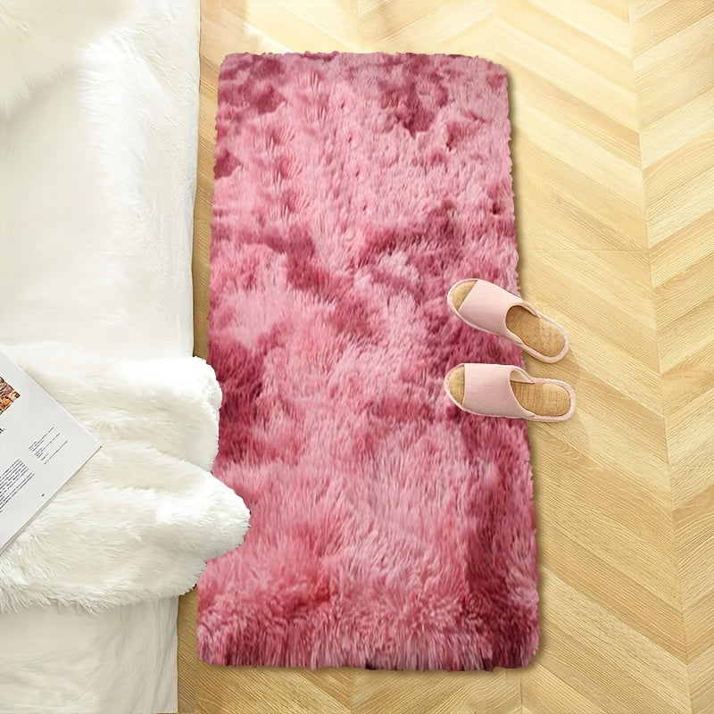 Alfombra de área suave y esponjosa de felpa para sala de estar o dormitorio antideslizante y lavable a máquina