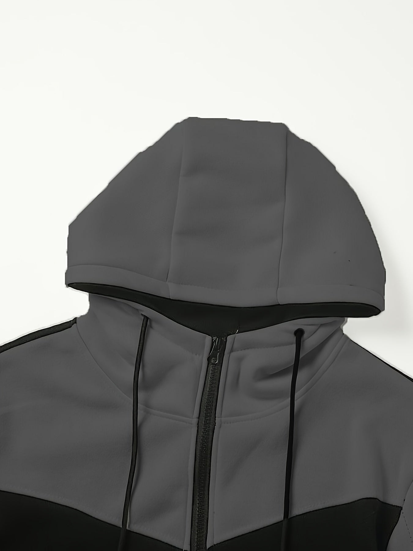 Men's Color Block Two-Piece Suit Hoodie Zipper Casual Breathable Spring Autumn