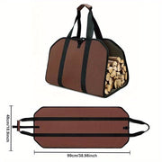 Сумка для хранения дров Firewood Log Carrier Bag из прочного ПВХ-материала с большой вместимостью для транспортировки и хранения дров. Идеально подходит для кемпинга, костров и домашнего использования.