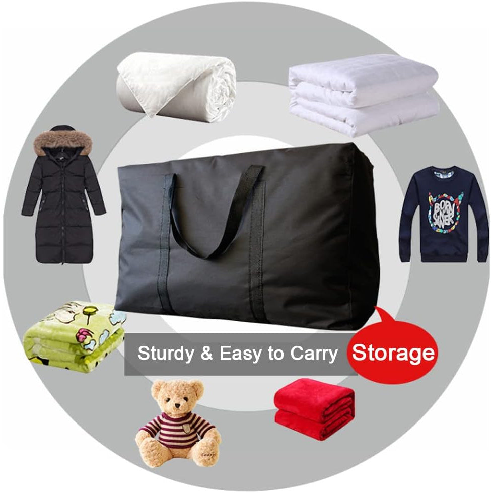 Extra Large Capacity Textile Storage Bag for Moving Travel Organizing Clothes and Bedding