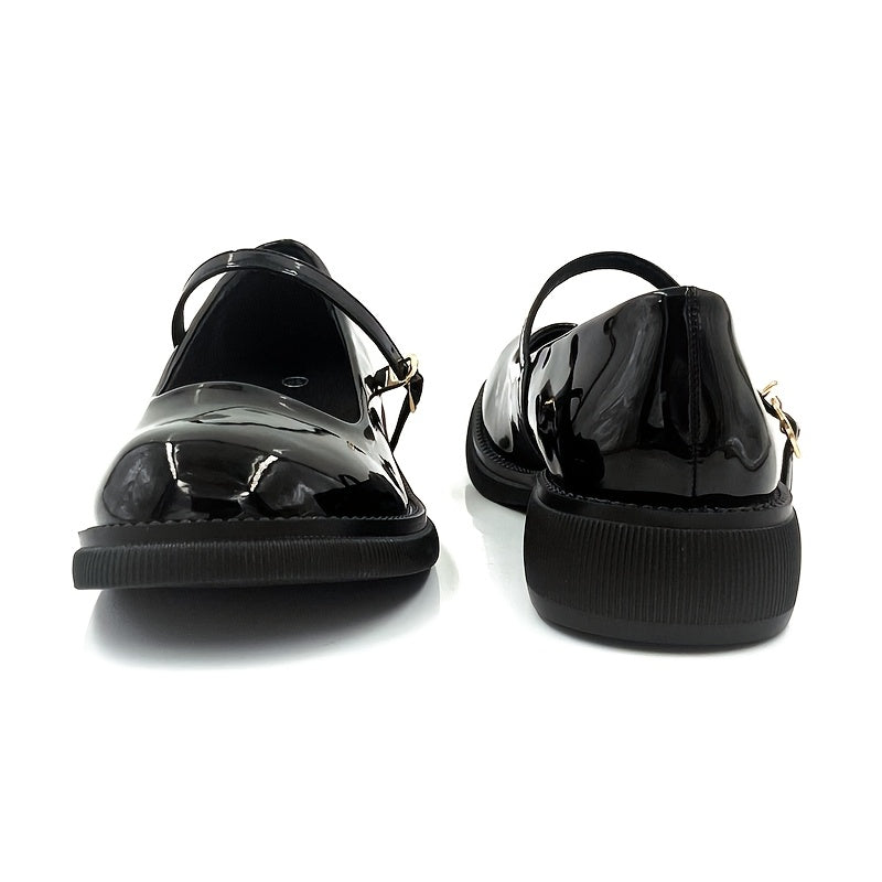 Women's Black Synthetic Mary Jane Shoes Jewelry Elegant and Versatile