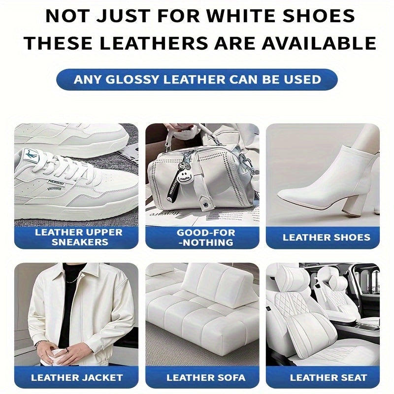 White Leather Scratch and Tear Repair Cream for Shoes and Bags