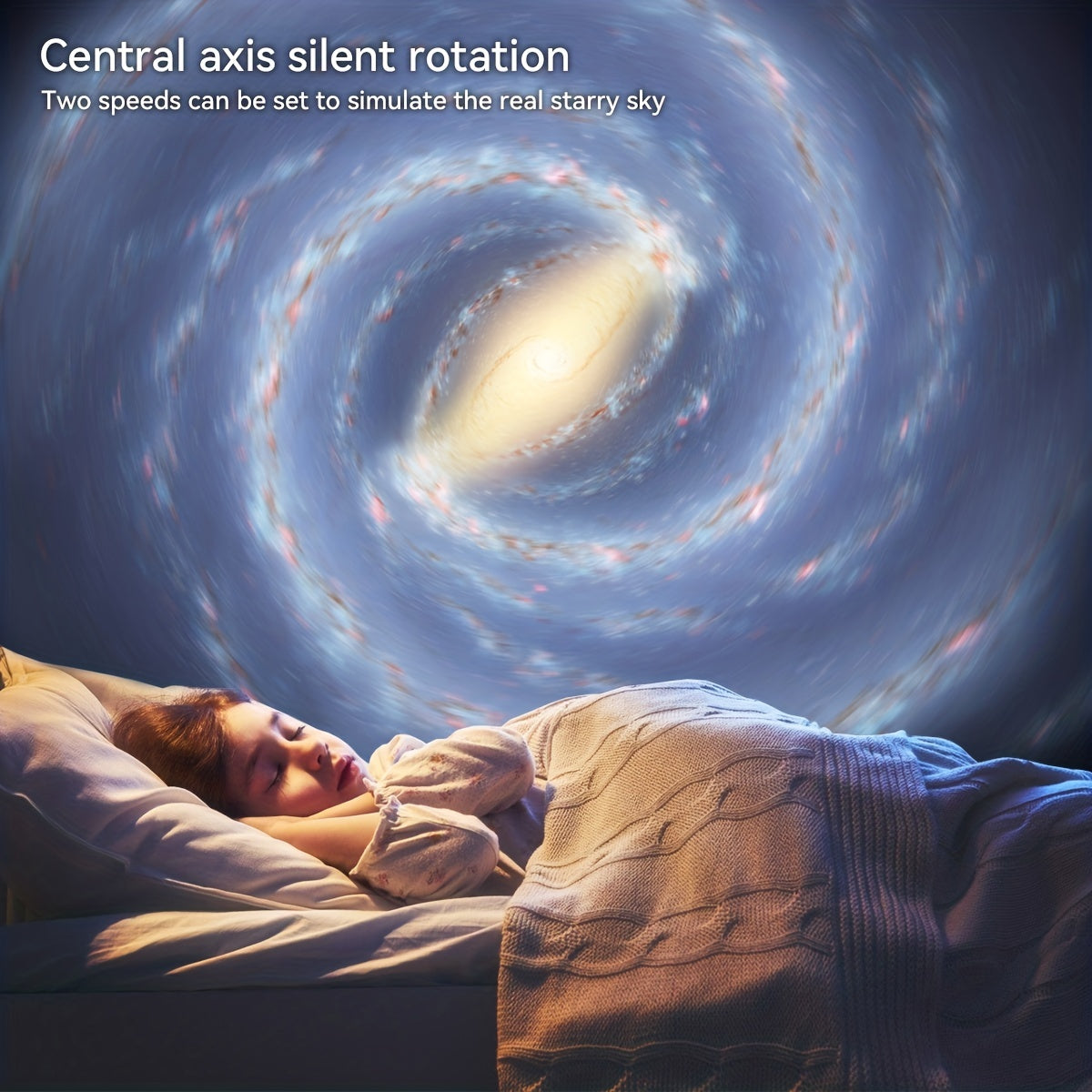 Galaxy Star Projector Night Light with Adjustable Brightness USB Powered for Bedroom Ambiance