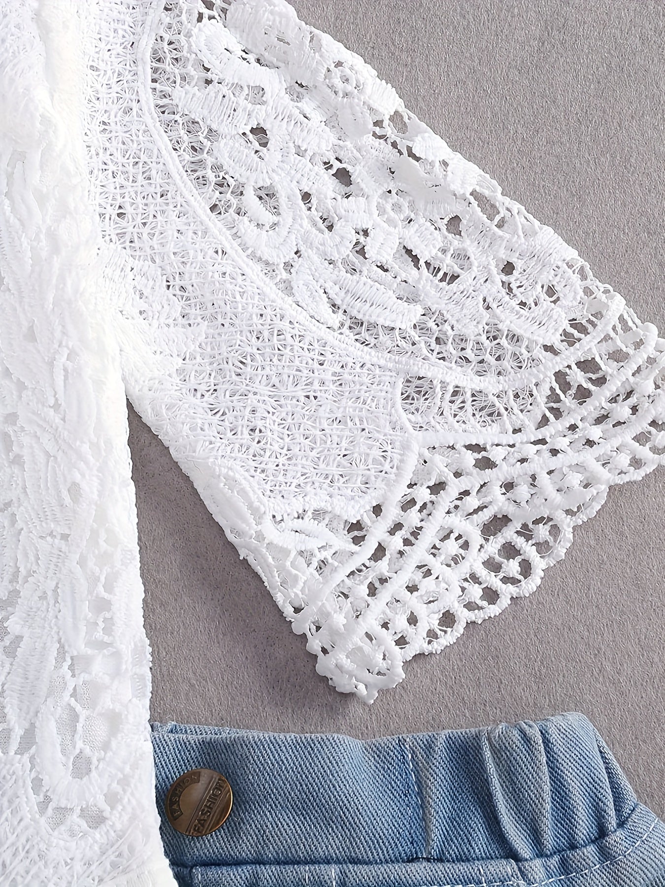 Bolalar qizlar uchun ochiq havoda kiyish uchun to'quvli denim kiyimlari, 12 oy va undan kichik