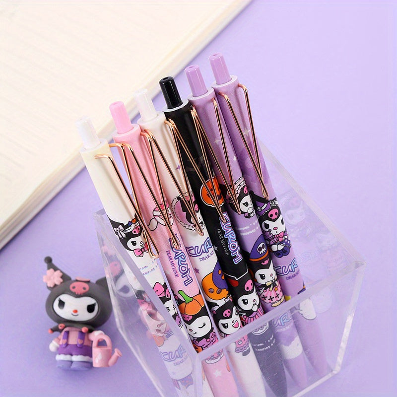 Gel Pen Set with Bright Metal Clip Ergonomic Design Black Ink for Office and Creative Use