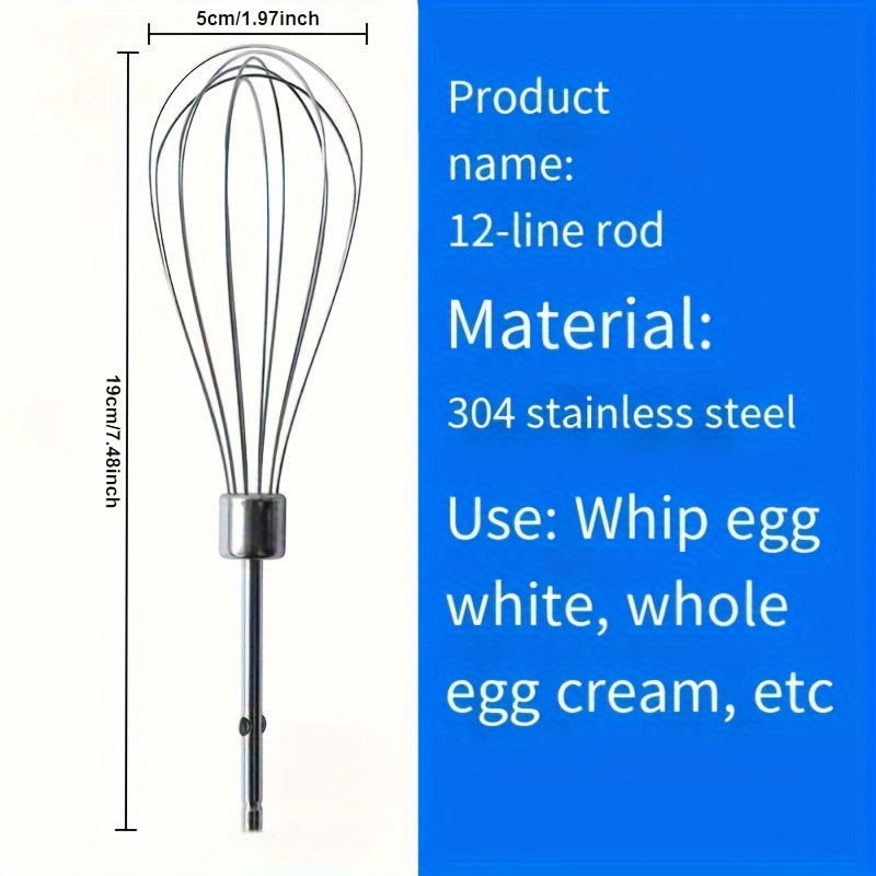 Stainless Steel Whisk Replacement for Hand Mixers Egg Beater Washable